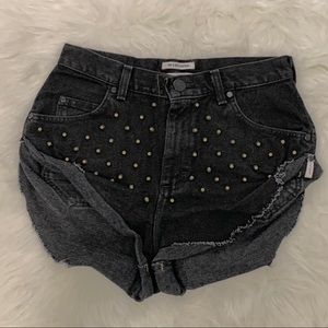 One x One Teaspoon Studded Vintage Bandit Shorts